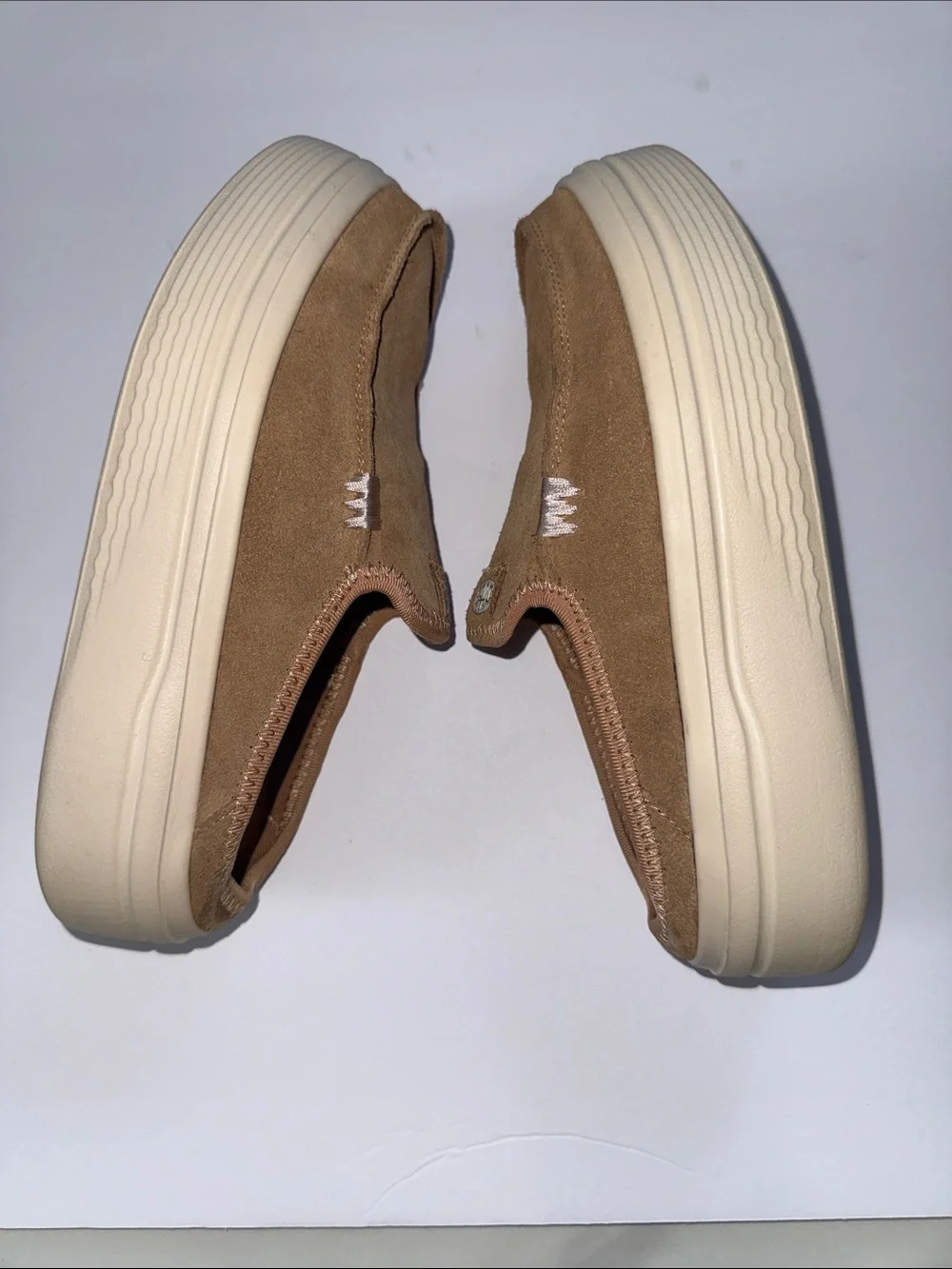 Hey Dude Men’s Casual Suede Slip-On Loafers in Tan/Brown